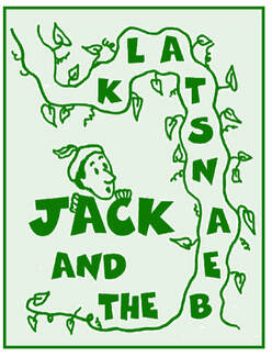 Image of a boy's head next to a beanstalk. The text reads "Jack and the Beanstalk."