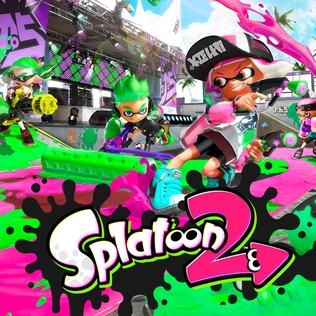 A picture of the Splatoon 2 video game for Nintendo Switch.