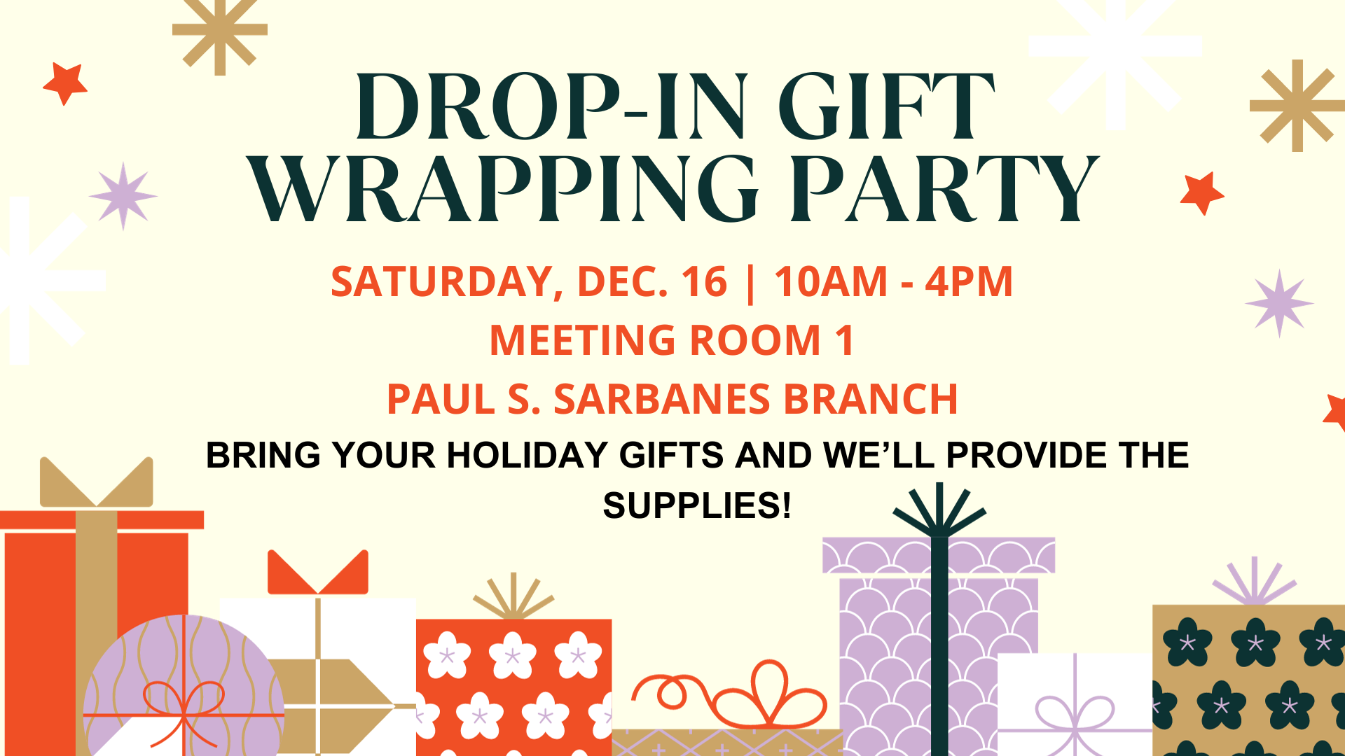Drop-In Gift Wrapping Party