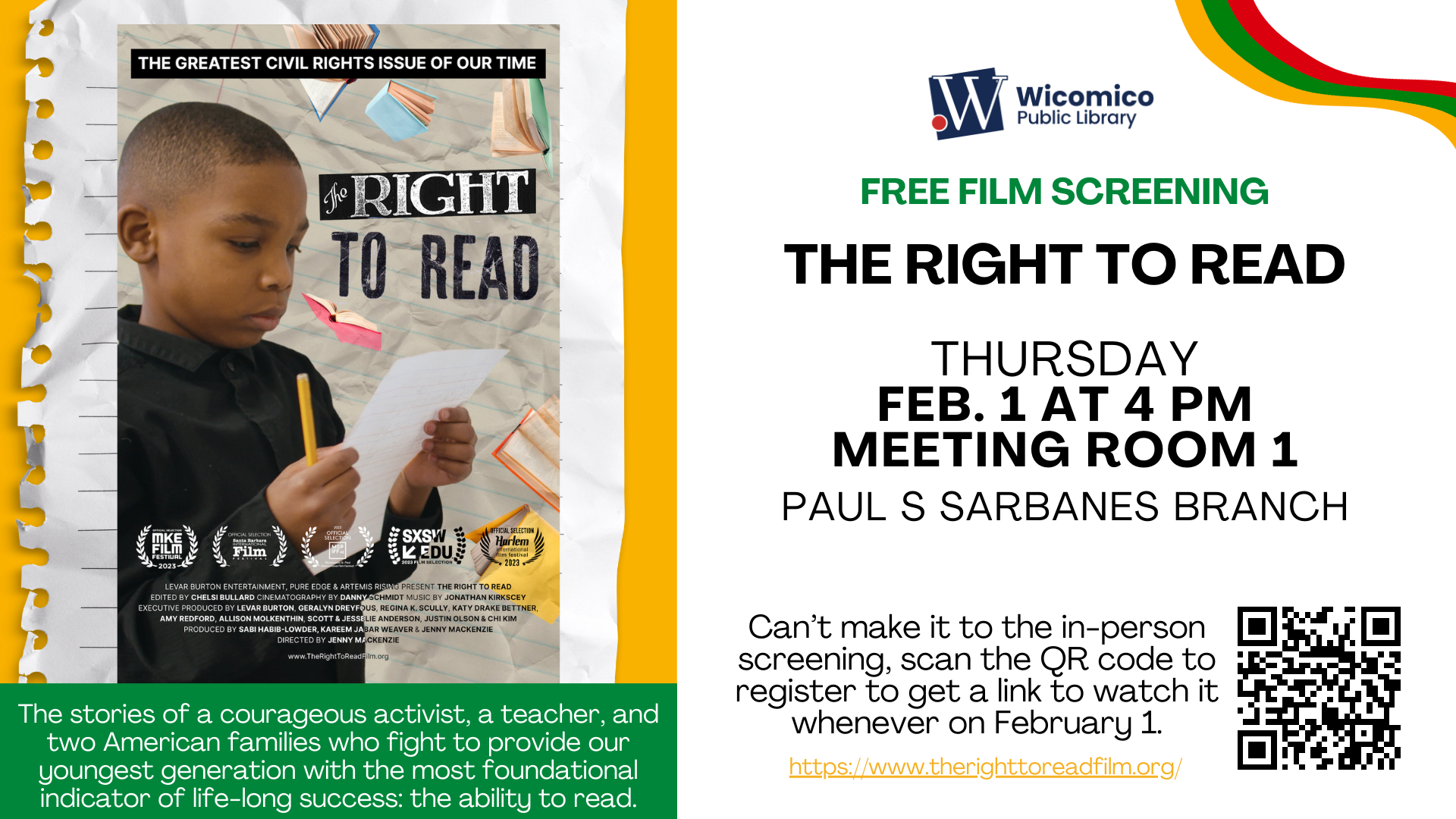 Film Screening-The Right to Read