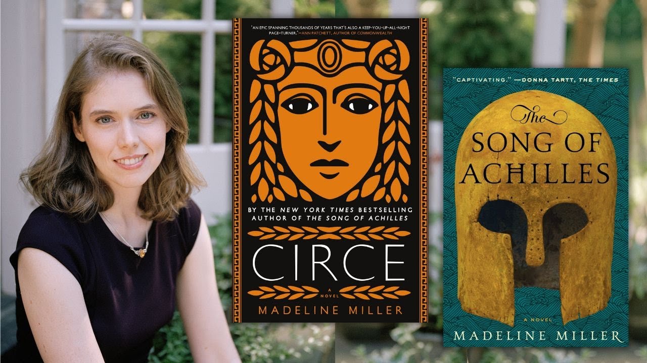 Madeline Miller with her books The Song of Achilles and Circe