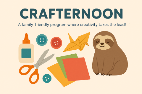 glue, scissors, paper, and sloth