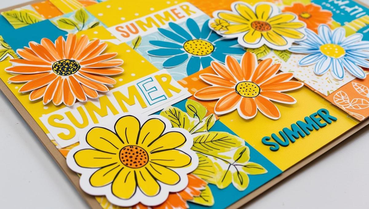 scrapbook page with flowers