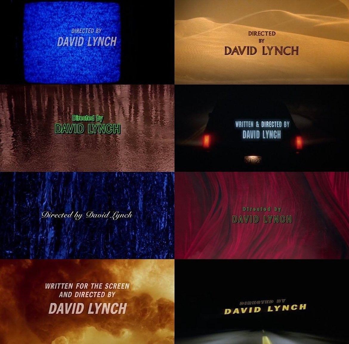 "DIRECTED BY DAVID LYNCH" SCREENCAPS FROM MULTIPLE FILMS.