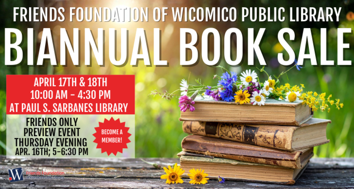 Spring Book Sale Slide with April dates